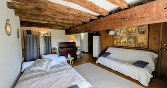 Gite "Lavaud" à Folles en Haute-Vienne (Nouvelle Aquitaine) - pallier étage, canapé peut faire lit_19